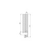 Cassetto esterno Vertex 40 kg altezza 131 mm - Emuca