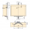 Coppia supporti per modulo contenitore in legno, adatti al sistema modulare Emuca Zero