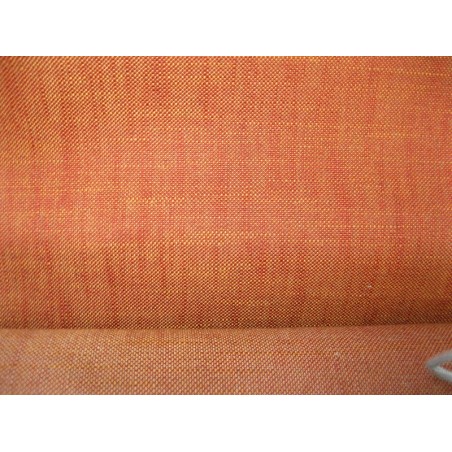 Tessuto a trama grossa effetto lino, colore arancio, stoffa per arredamento, bricolage, borse