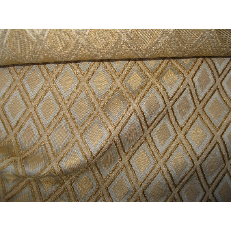 Tessuto in raso, rombi panna beige, stoffa per arredamento, hobby creativi cm 50x50