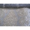 Tessuto effetto pizzo e velluto beige, losanghe impero, stoffa per arredamento, bricolage, borse