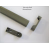 Tubo ovale per armadio cm 100 con supporti, colore bronzo, sezione 30x15mm