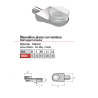 20 Reggiripiano per mobile con ventosa per foro 5mm