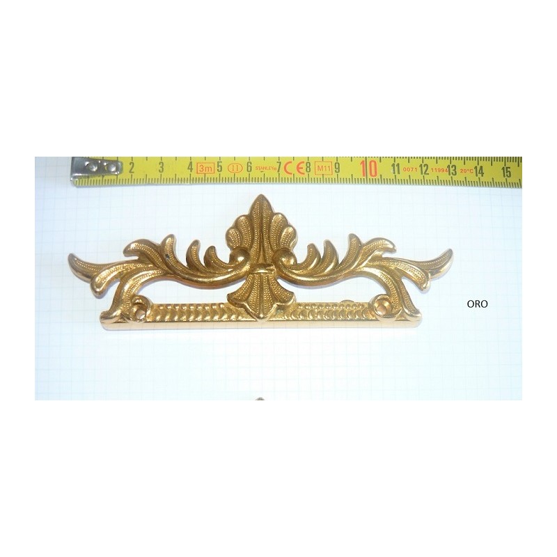 FERMASPECCHI fermastoffa decorazione in ottone dorato, 13 cm circa