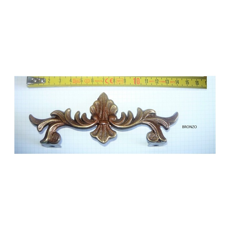FERMASPECCHI ferma stoffa decorazione in ottone bronzato, 13 cm circa