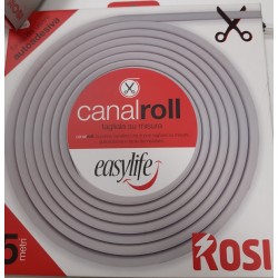 Canalina adesiva per 1 cavo elettrico, flessibile tagliable a misura, rotolo 5m