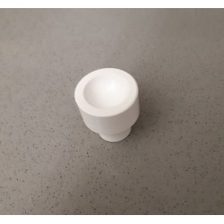 Pomolo per mobile bianco in plastica, diametro 32mm, altezza 34mm
