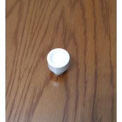 Pomolo per mobile bianco in plastica, diametro 32mm, altezza 34mm