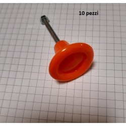 10 pomolo per mobile in plastica arancio, diametro 36mm,...