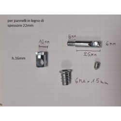 4 set GIUNZIONE PER MOBILE a barilotto diametro 10mm,...