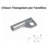 Chiave per tavellino, portello contatore, impronta TRIANGOLARE in metallo