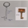 Chiave per mobile con bocchetta, N16 arancio/oro lunghezza gambo 30 mm