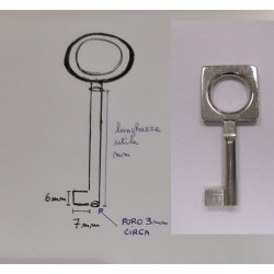 Chiave per mobile N10, lunghezza gambo 30 mm, cromo lucido