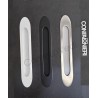 Maniglia da incasso lunga per armadio o cucina Confalonieri 9176, foro 194 x 36mm, colore bianco / nero / nichel satinato