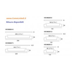 Maniglia per mobile cucina soggiorno armadio Confalonieri 9020 nichel satinato, interasse fori disponibili mm 160 e 192