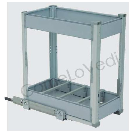 GF301 Cesto estraibile portabottiglie ed alimenti GASPERIN
