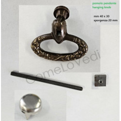 Maniglia pendente in ottone stile impero art.01, colore bronzo