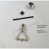 Maniglia pendente in ottone art.03, colore argento invecchiato