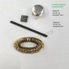 Maniglia pendente in ottone stile impero art.04, colore oro, scegliere misura
