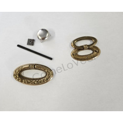 Maniglia pendente in ottone stile impero art.04, colore oro, scegliere misura