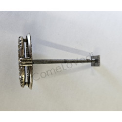 Maniglia pendente in ottone stile impero art.04, colore argento, scegliere misura