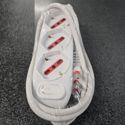 MULTIPRESA CON INTERRUTTORE 3 BIPASSO+SHUKO, CAVO CM 150 SPINA 16A