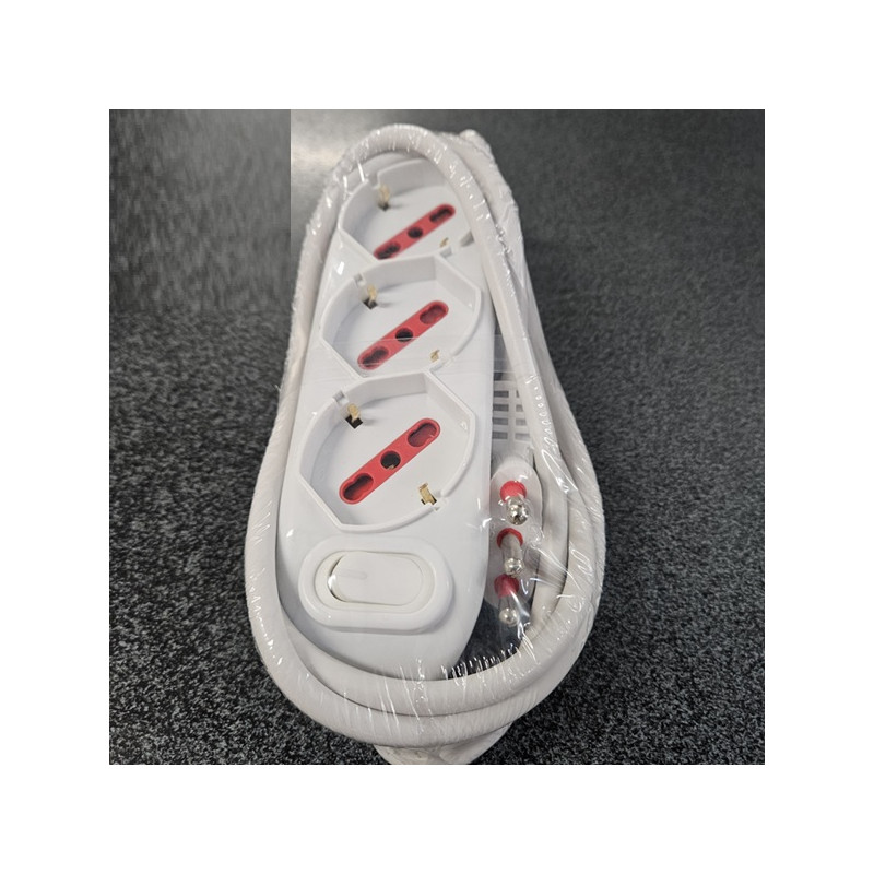 MULTIPRESA CON INTERRUTTORE 3 BIPASSO+SHUKO, CAVO CM 150 SPINA 16A
