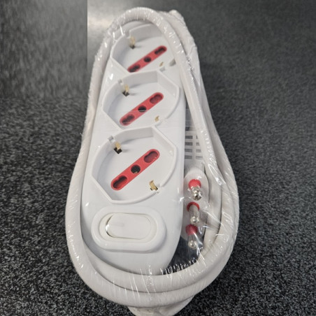 MULTIPRESA CON INTERRUTTORE 3 BIPASSO+SHUKO, CAVO CM 150 SPINA 16A