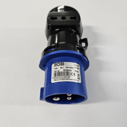 Adattatore INDUSTRIALE BLU 3P 220-250V 16A - domestico triplo BIPASSO 16A