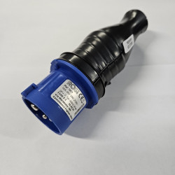 adattatore industriale per elettroutensili, da spina shuko ad industriale blu 3P