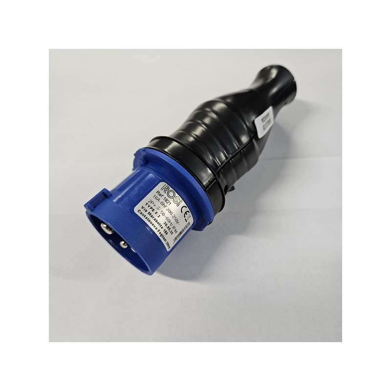 adattatore industriale per elettroutensili, da spina shuko ad industriale blu 3P