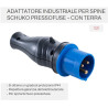 adattatore industriale per elettroutensili, da spina shuko ad industriale blu 3P