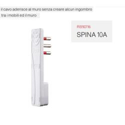 Spina salvaspazio ultrasottile a 90° da 10A (piccola)