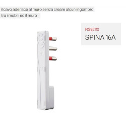 Spina salvaspazio ultrasottile a 90° da 16A (grande)