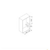 Saliscendi per armadio, colore nero, largo da 83 a 115, portata 12 kg