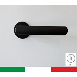 Maniglia da porta NION con copritoppa Patent, NERO OPACO