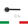 Maniglia da porta TOY con copritoppa Patent, NERO OPACO
