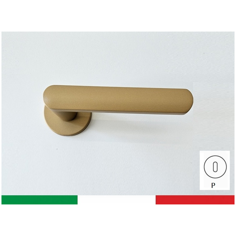 Maniglia da porta NION con copritoppa Patent, laccato ORO SATINATO