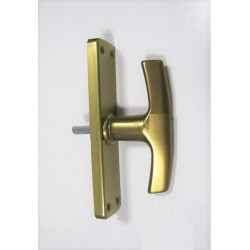 Maniglia per finestra in alluminio martellina quadro 7, anodizzato bronzo