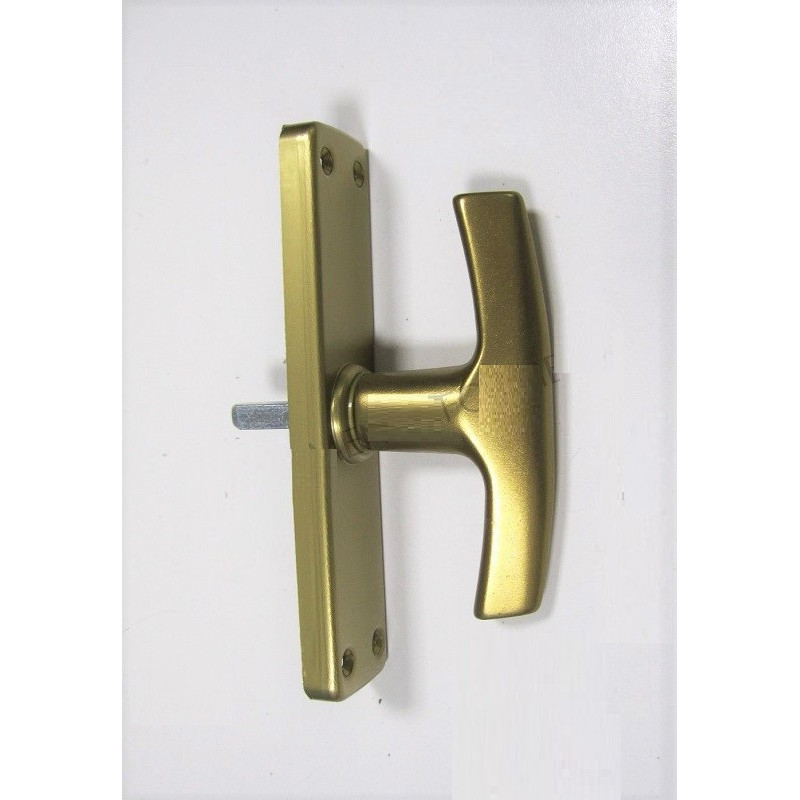 Maniglia per finestra in alluminio martellina quadro 7, anodizzato bronzo