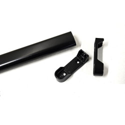 Tubo ovale per armadio cm 100 con supporti, colore NERO, sezione 30x15mm