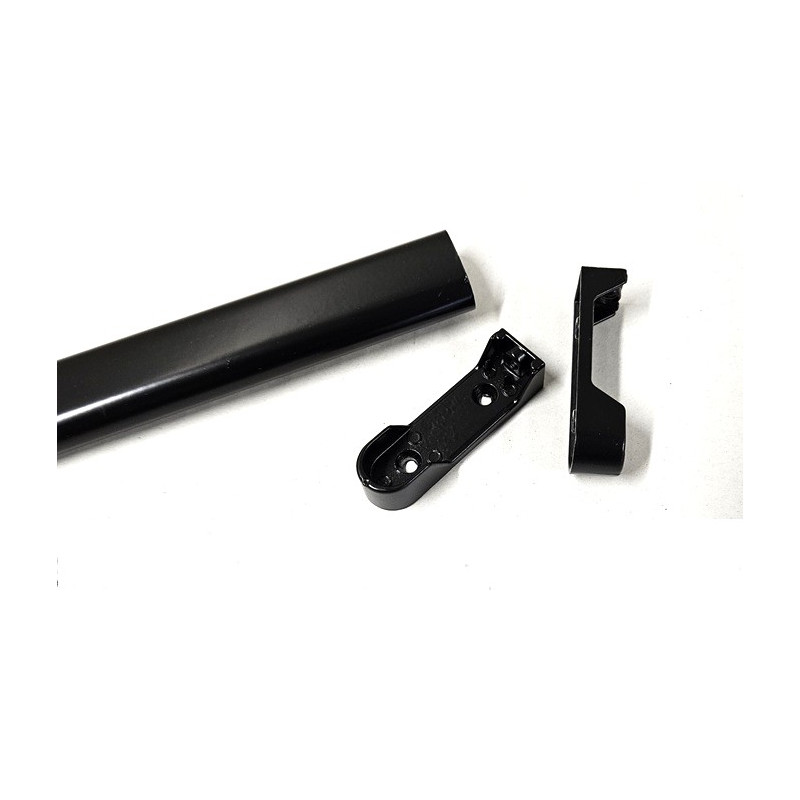 Tubo ovale per armadio cm 100 con supporti, colore NERO, sezione 30x15mm