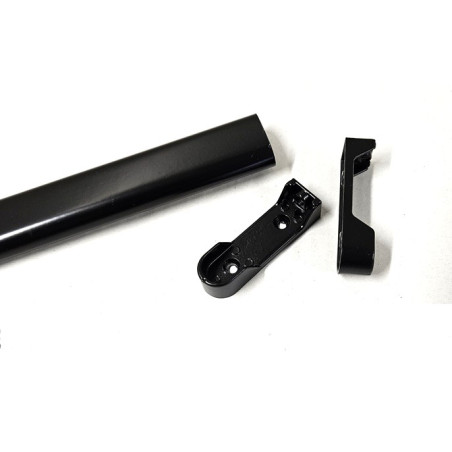 Tubo ovale per armadio cm 100 con supporti, colore NERO, sezione 30x15mm