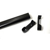 Tubo ovale per armadio cm 100 con supporti, colore NERO, sezione 30x15mm