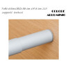 Tubo estensibile per armadio cm 68-110 con supporti, colore grigio alluminio