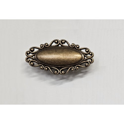 Maniglia per armadio o cucina, Zar interasse fori 32 mm, colore bronzo