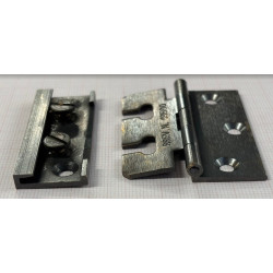 Cerniera regolabile astuccio quadro a mezza battuta in ottone bonzato - 3A per mobile Armadio