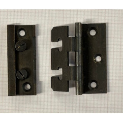 Cerniera regolabile astuccio quadro a doppia battuta in ottone bronzato - 3C per mobile Armadio