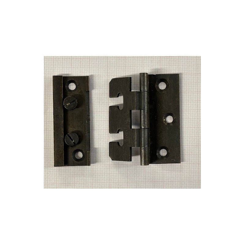Cerniera regolabile astuccio quadro a doppia battuta in ottone bronzato - 3C per mobile Armadio