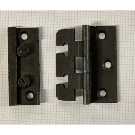 Cerniera regolabile astuccio quadro a doppia battuta in ottone bronzato - 3C per mobile Armadio
